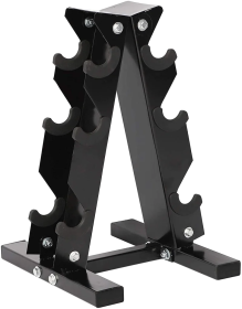 A-Frame Dumbbell Rack Stand Compact 3 Tier Storage Bracket