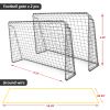 6.55FT Football Goal with Field Ropes, Galvanized Pipe