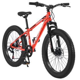 24 Inch Fat Tire Bike Adult/Youth Full Shimano 7 Speeds MTN