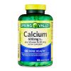 Spring Valley Calcium Plus Vitamin D Tablets Dietary Supplement