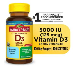 Nature Made Extra Strength Vitamin D3 Softgels