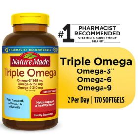 Nature Made Triple Omega 3 6 9 Softgels;  Dietary Supplement