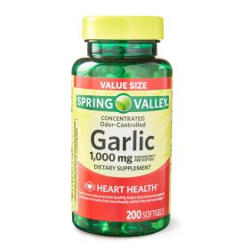 Spring Valley Odor-Controlled Garlic Supplement