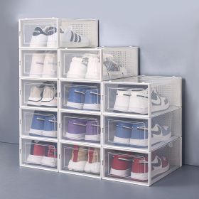 Set of 12 Stackable Clear Plastic Transparent Shoe Storage Box