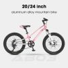 20" Youth Bike Kids Bike for Boys and Girls  7-Speed Drivetrain