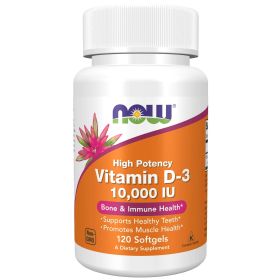 NOW Supplements, Vitamin D-3 Highest Potency, Structural Support