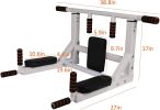 Wall Mounted Pull Up Bar Multi-Grip Dip Bar Multifunctional