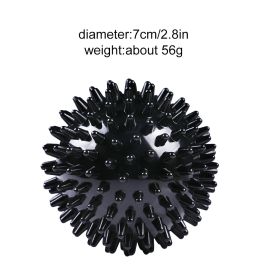 Mini Portable Fitness Foot Massage Ball; Muscle Relaxation (Color: Black-2.8in/7cm)