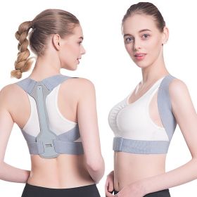 Posture Corrector; Adjustable Back Posture Correction Strap (Color: grey, size: L)