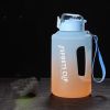 Sports Water Jug With Time Markers; Gradient Color Fitness