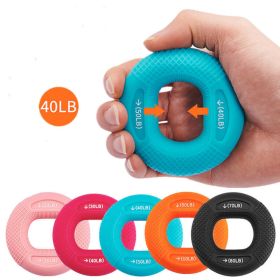 40-80LB Strength Hand Grip Ring; Muscle Power Training (Color: Rose Red-30-40BL)