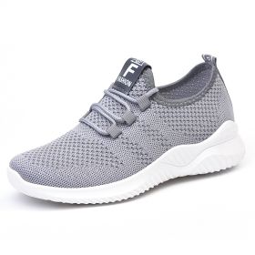 Women Mesh Casual Sport Shoes Breathable Lightweight (Color: Gray, size: 36)