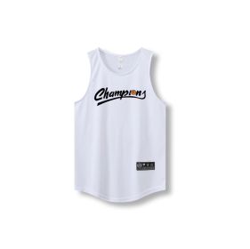 Loose Men Running Vest Sleeveless Shirt Quick Dry Tank Tops (Color: 870 vest9, size: S)