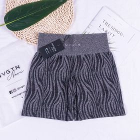 WILD High Waisted Shorts Seamless Outfits Women Workout (Color: Black Zebra, size: XS Waist 24-25)