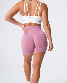 Nvgtn Seamless Pro Shorts Spandex Shorts Woman Fitness (Color: Pastel Pink, size: L)