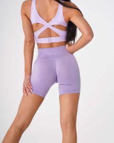 Nvgtn Seamless Pro Shorts Spandex Shorts Woman Fitness (Color: Lilac, size: S)