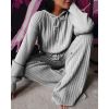 Title Knitted Hoodie Pullover  Women Vintage New Vertical Sweater