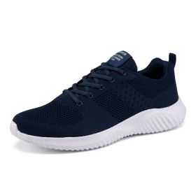 Men Walking Sports Shoes Lightweight Breathable Sneakers (Color: Blue, size: 41)