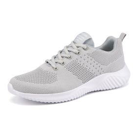 Men Walking Sports Shoes Lightweight Breathable Sneakers (Color: Gray, size: 40)