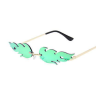 Sunglasses Rimless Wave Glasses Fire Shape Glasses Eyewear