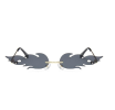 Sunglasses Rimless Wave Glasses Fire Shape Glasses Eyewear