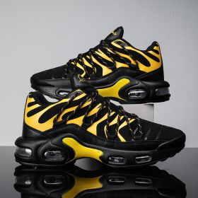 Running Shoes Breathable Men's Sneakers Fitness Air Shoes (Color: 8910-5 black yellow, size: 39)