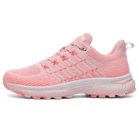 Men Sports Sneakers Trainers Running Shoes Breathable (Color: Pink, size: 42)