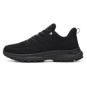 Men Sports Sneakers Trainers Running Shoes Breathable (Color: Black, size: 46)