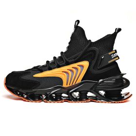 Men Shoes Sneakers Male Tennis Luxury Shoes (Color: black orange, size: 44)