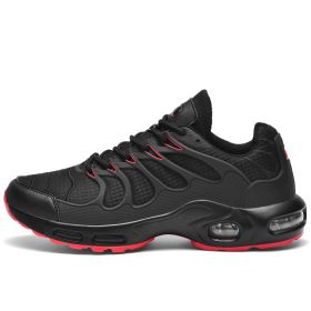 Running Shoes Air Cushion Fitness Sneakers Mens Breathable (Color: 1680 hei hong, size: 44)