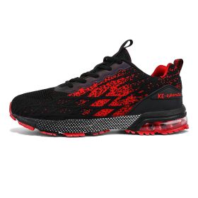 Men Sport Running Shoes Comfortable Outdoor Walking Jogging (Color: black red 9079, size: 40)