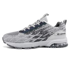 Men Sport Running Shoes Comfortable Outdoor Walking Jogging (Color: gray 9079, size: 45)