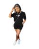 Women Fitness Clothing Short-sleeve Alphabet Sports Suit