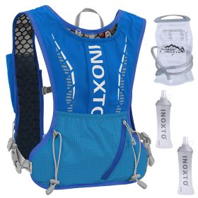 Sport Hydration Vest Running Backpack w/ Water Bladder (Color: Blue)