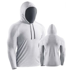 Male Training Shirts Musculation Sportswear (Color: Grey white 1, size: XXXL)