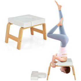 Sports Recreation Balance Training Yoga Inversion Headstand (Color: White B, Type: Yoga Headstand Bench)