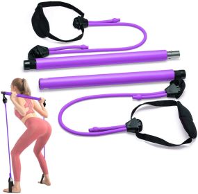 2 Latex Exercise Resistance Band  - All-in-one Strength Weights (Color: Purple)