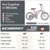 14" Kids Bike for Girls and Boys, Magnesium Alloy Frame