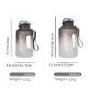 Sports Water Jug With Time Markers; Gradient Color Fitness