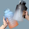 Sports Water Jug With Time Markers; Gradient Color Fitness